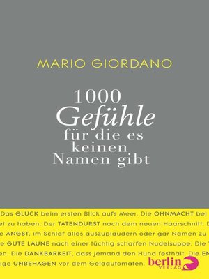 cover image of 1000 Gefühle